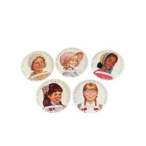 5 American Girls Collection Vintage Pins: Addy Felicity Kristen Molly Samantha